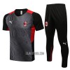 AC Milan Homen Camisolas de Treino 22/23 Preto Cinza