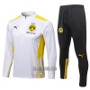 BVB Borussia Dortmund Homen Sweat de Treino Conjunto Quarto-Zíper 22/23 Branca