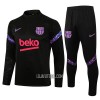 FC Barcelona Criança Sweat de Treino Conjunto Quarto-Zíper 22/23 Preta