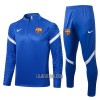 FC Barcelona Homen Sweat de Treino Conjunto Quarto-Zíper 22/23 Azul Branco