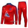 FC Bayern de Munique Criança Sweat de Treino Conjunto Quarto-Zíper 22/23 Azul Vermelho