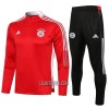 FC Bayern de Munique Criança Sweat de Treino Conjunto Quarto-Zíper 22/23 Vermelha