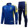 Juventus Champions League Homen Sweat de Treino Conjunto Quarto-Zíper 22/23 Azul Amarelo