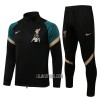 Liverpool Criança Casaco de Treino Conjunto 22/23 Preto Verde