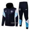 Manchester City Homen Casaco Capuz Treino 22/23 Azul