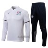 Manchester City Homen Sweat de Treino Conjunto Quarto-Zíper 22/23 Branca