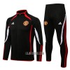 Manchester United Homen Casaco de Treino Conjunto 22/23 Preto Branco