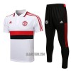 Manchester United Homen Polo de Treino 22/23 Branco Preto Vermelho