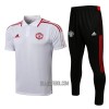 Manchester United Homen Polo de Treino 22/23 Branco Vermelho Branco