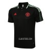 Manchester United Homen Polo de Treino 22/23 Preto Verde