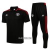 Manchester United Homen Polo de Treino 22/23 Preto Vermelho Preto