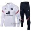 Paris Saint-Germain Criança Sweat de Treino Conjunto Quarto-Zíper 22/23 Branca