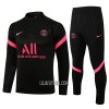 Paris Saint-Germain Criança Sweat de Treino Conjunto Quarto-Zíper 22/23 Preta