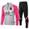 Paris Saint-Germain Criança Sweat de Treino Conjunto Quarto-Zíper 22/23 Rosa Cinza Claro