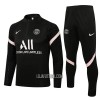 Paris Saint-Germain Homen Sweat de Treino Conjunto Quarto-Zíper 22/23 Preto Rosa Claro