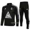 Real Madrid Criança Sweat de Treino Conjunto Quarto-Zíper 22/23 Preta