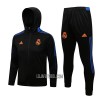 Real Madrid Homen Casaco Capuz Treino 22/23 Preto Azul