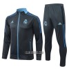 Real Madrid Homen Casaco de Treino Conjunto 22/23 Azul Cinza Escuro