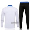 Real Madrid Homen Sweat de Treino Conjunto Quarto-Zíper 22/23 Azul Branco