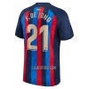 Camisola FC Barcelona Frenkie de Jong 21 Homen Equipamento 1ª 22/23