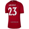 Camisola Liverpool Luis Diaz 23 Homen Equipamento 1ª 22/23