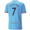 Camisola Manchester City Sterling 7 Homen Equipamento 1ª 22/23