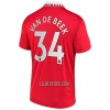 Camisola Manchester United Van De Beek 34 Homen Equipamento 1ª 22/23