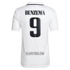 Camisola Real Madrid Benzema 9 Homen Equipamento 1ª 22/23