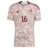 Camisola México H.HERRERA 16 Homen Equipamento 2ª Mundial 2022