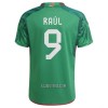 Camisola México Raul 9 Homen Equipamento 1ª Mundial 2022