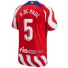 Camisola Atlético Madrid R. De Paul 5 Homen Equipamento 1ª 22/23