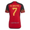 Camisola Bélgica De Bruyne 7 Homen Equipamento 1ª Mundial 2022