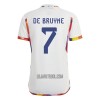 Camisola Bélgica De Bruyne 7 Homen Equipamento 2ª Mundial 2022