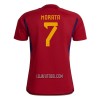 Camisola Espanha Morata 7 Homen Equipamento 1ª Mundial 2022