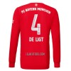 Camisola FC Bayern de Munique De Ligt 4 Manga Comprida Homen Equipamento 1ª 22/23