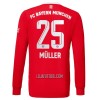 Camisola FC Bayern de Munique Muller 25 Manga Comprida Homen Equipamento 1ª 22/23