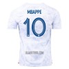 Camisola França Mbappé 10 Homen Equipamento 2ª Mundial 2022