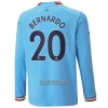 Camisola Manchester City Bernardo 20 Manga Comprida Homen Equipamento 1ª 22/23