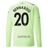 Camisola Manchester City Bernardo 20 Manga Comprida Homen Equipamento 3ª 22/23