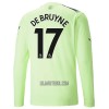 Camisola Manchester City De Bruyne 17 Manga Comprida Homen Equipamento 3ª 22/23