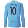 Camisola Manchester City Grealish 10 Manga Comprida Homen Equipamento 1ª 22/23