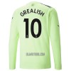 Camisola Manchester City Grealish 10 Manga Comprida Homen Equipamento 3ª 22/23