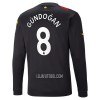 Camisola Manchester City Gundogan 8 Manga Comprida Homen Equipamento 2ª 22/23