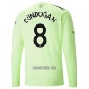 Camisola Manchester City Gundogan 8 Manga Comprida Homen Equipamento 3ª 22/23