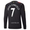 Camisola Manchester City Joao Cancelo 7 Manga Comprida Homen Equipamento 2ª 22/23