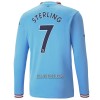 Camisola Manchester City Sterling 7 Manga Comprida Homen Equipamento 1ª 22/23