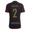 Camisola Alemanha Antonio Rudiger 2 Homen Equipamento 2ª Mundial 2022