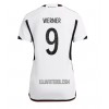 Camisola Alemanha Timo Werner 9 Mulher Equipamento 1ª Mundial 2022