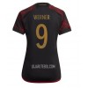 Camisola Alemanha Timo Werner 9 Mulher Equipamento 2ª Mundial 2022