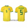 Camisola Brasil Casemiro 5 Homen Equipamento 1ª Mundial 2022